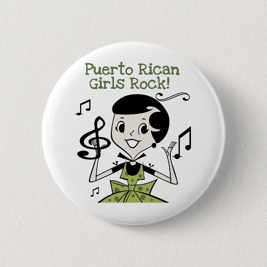 Puerto Rican Girls Rock Ronde Button 5,7 Cm (Voorkant)
