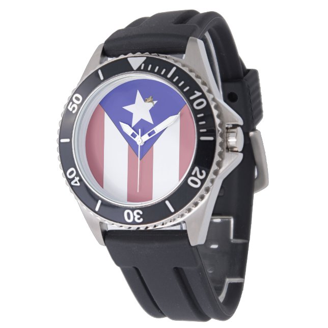 Puerto Rican Pride Horloge (Gekanteld)
