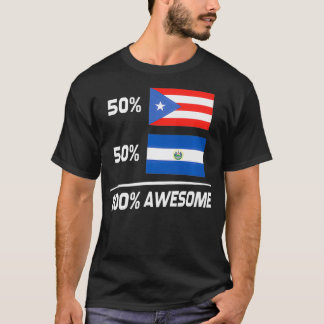 Puerto Rican Salvadorian Flag Puerto Rico El Salva T-shirt