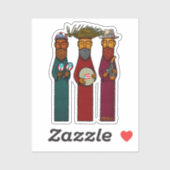 Puerto Rican Three Wise Men – Parranda Sticker (Vel)