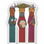 Puerto Rican Three Wise Men – Parranda Sticker (Voorkant)