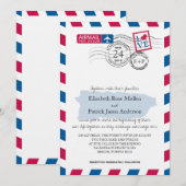 Puerto Rico Airmail Huwelijksuitnodiging Kaart (Voorkant / Achterkant)