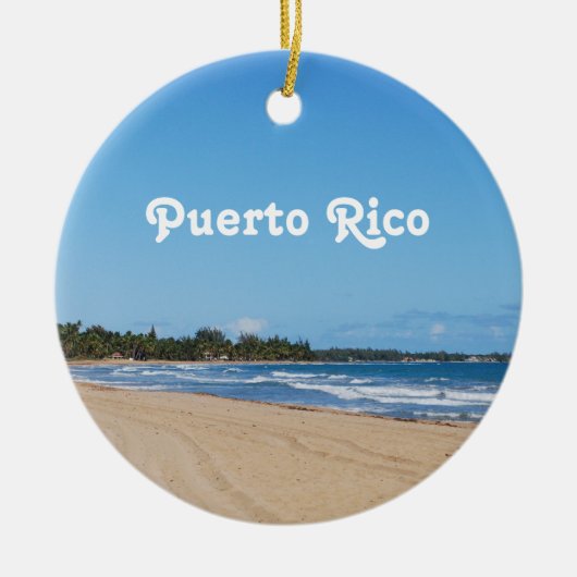 Puerto Rico Beach Keramisch Ornament (Voorkant)