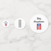 Puerto Rico Birthday Theme Confetti (Achterkanten)