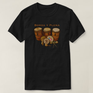 Puerto Rico Bomba y Plena Coqui Taino   T-shirt