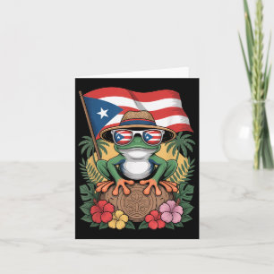 Puerto Rico Boricua Coqui Kikker Taino Zon Puerto Kaart