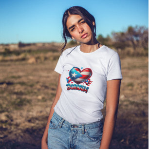 Puerto Rico Boricua Liefde Hart Vlag T-shirt