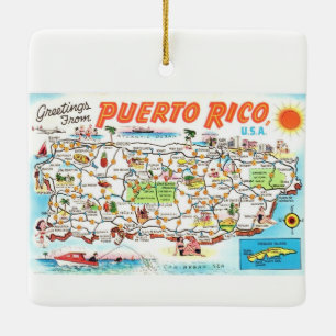 Puerto Rico Briefkaart keramisch Ornament