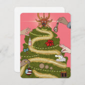 PUERTO RICO CHRISTMAS TREE FEESTDAGENKAART (Voorkant / Achterkant)