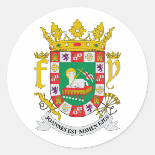 Puerto Rico COA Ronde Sticker