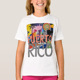 Puerto Rico Cool Graffiti Muurschildering Shirt, M T-shirt