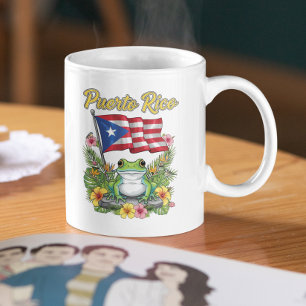 Puerto Rico Coquí Frog Boricua Pride Koffiemok
