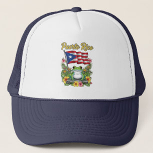 Puerto Rico Coquí Frog Boricua Pride Trucker Pet