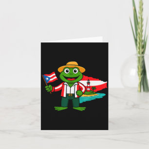 Puerto Rico Coqui Kikker Vlag Shirt Voor Mannen Vr Kaart