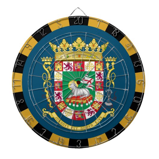 Puerto Rico Dartboard & Flag darts / game board Dartbord (Voorkant)
