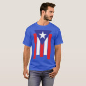 Puerto Rico Designer Flag T-shirt (Voorkant volledig)