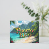 Puerto rico dreaming briefkaart (Staand voorkant)