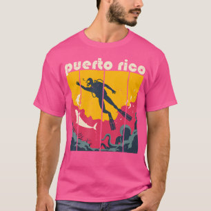 Puerto Rico Duiken en snorkelen Scuba Diver T-shirt