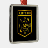 Puerto Rico Emblem Metalen Ornament (Rechts)