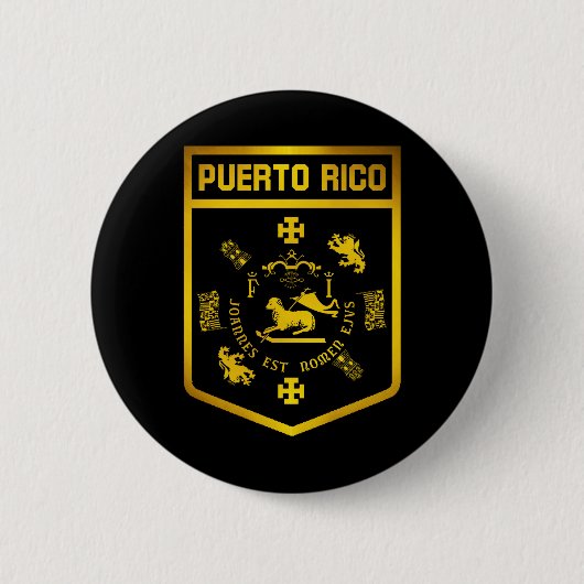 Puerto Rico Emblem Ronde Button 5,7 Cm (Voorkant)