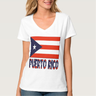 Puerto Rico en de vlag van Puerto Rico T-shirt