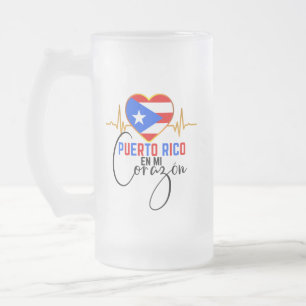 Puerto Rico en mi Corazon Puerto Rican Pride Matglas Bierpul