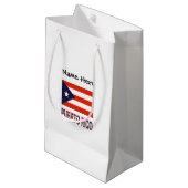 Puerto Rico en Puerto Ricaanse vlag met Jouw naam Klein Cadeauzakje (Voorkant Gekanteld)