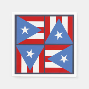 Puerto Rico-feestthema: vet vierkant patroon van d Servetten
