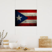 Puerto Rico Flag Aangepast Poster (Keuken)
