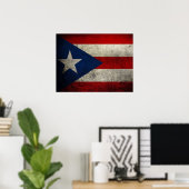 Puerto Rico Flag Aangepast Poster (Thuiskantoor)