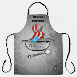 Puerto Rico Flag Aroma Over Print Large Apron Schort