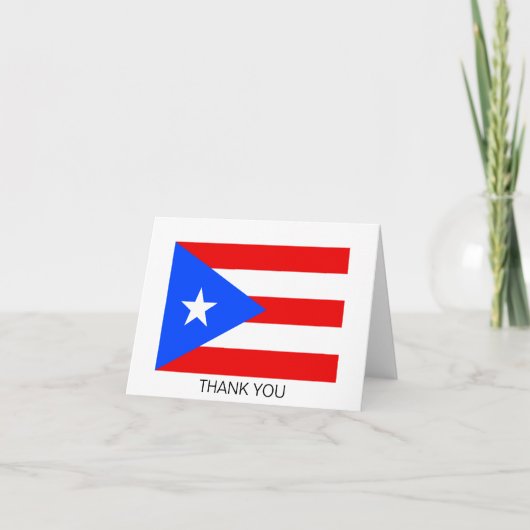 Puerto Rico Flag Bedankkaart (Voorkant)