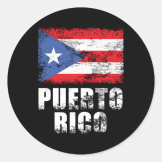 Puerto Rico Flag Boricua Ronde Sticker