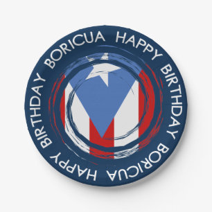 Puerto Rico Flag Boricua Theme Birthday Papieren Bordje