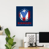 Puerto Rico Flag Borinquen Poster (Thuiskantoor)