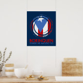 Puerto Rico Flag Borinquen Poster (Keuken)