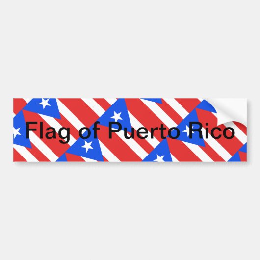 Puerto Rico Flag Bumpersticker (Voorkant)