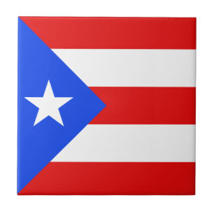 Puerto Rico Flag Ceramic Tile Tegeltje