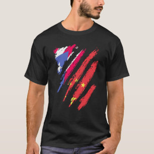Puerto Rico Flag China Groene patriotlandgreep T-shirt