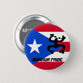 Puerto Rico Flag & Coqui Button (Voorkant /achterkant)