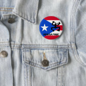 Puerto Rico Flag & Coqui Button (In situ)