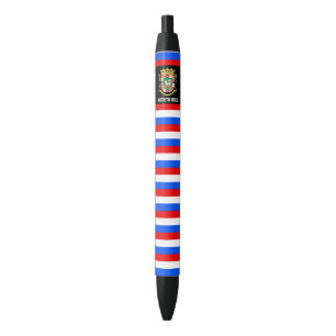 Puerto Rico Flag Cute Patriotic Zwarte Inkt Pen