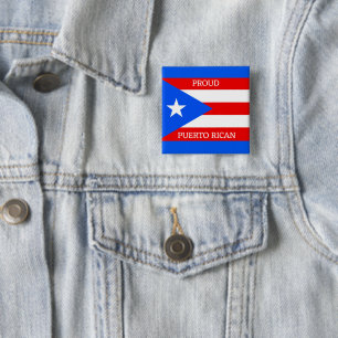 Puerto Rico Flag Design Button