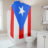 Puerto Rico Flag Douchegordijn (In situ)