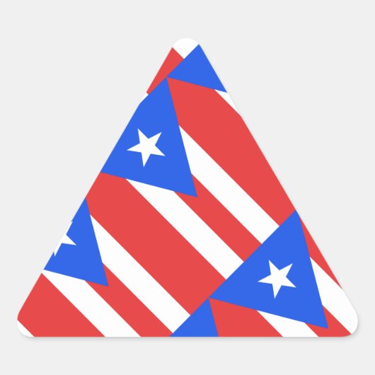 Puerto Rico Flag Driehoek Sticker (Voorkant)