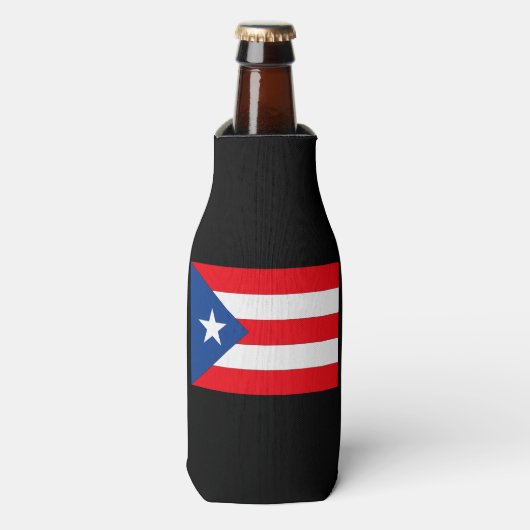 Puerto Rico Flag Flesjeskoeler (Fles Voorkant)