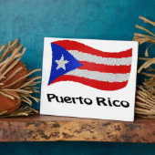 Puerto Rico Flag Fotoplaat (Zijkant)