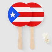 Puerto Rico Flag Handwaaier (Voorkant en achterkant)