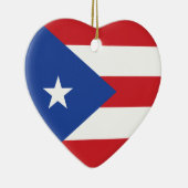 Puerto Rico Flag Heart Ornament (Rechts)