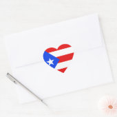 Puerto Rico Flag Heart Sticker (Envelop)